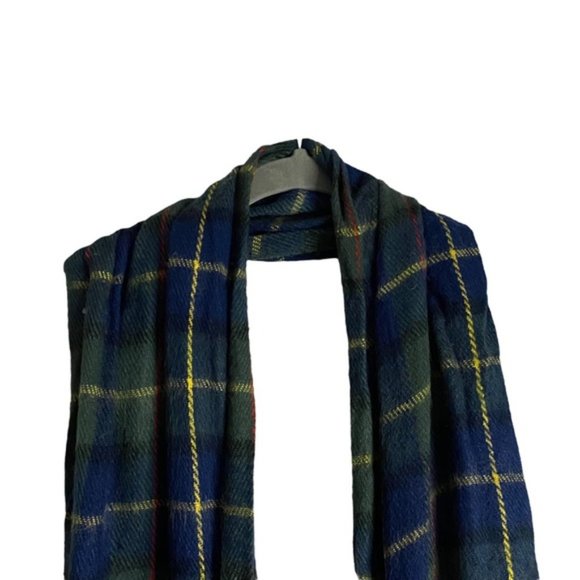 Bluenotes Soft Knit Plaid Fringed Scarf - Picture 2 of 5